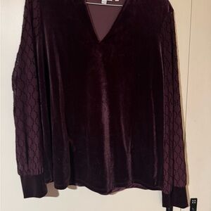 Chico's Rich Plum V-Neck Top